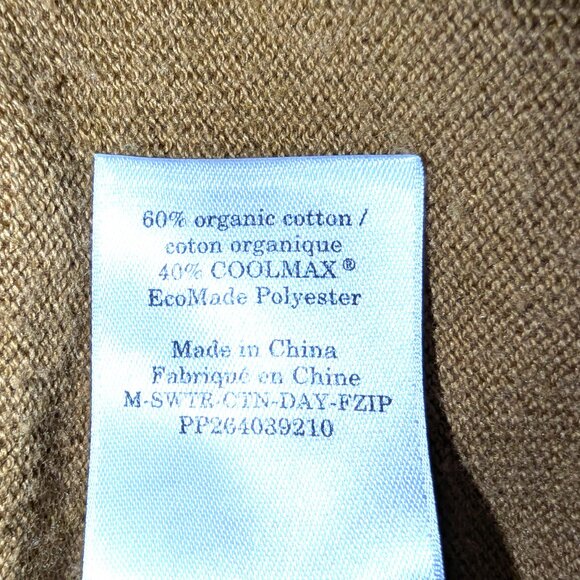 Everlane Men’s | Organic Cotton "No-Sweat Full Zip Sweater" Tapenade Tan | Large - Picture 7 of 11